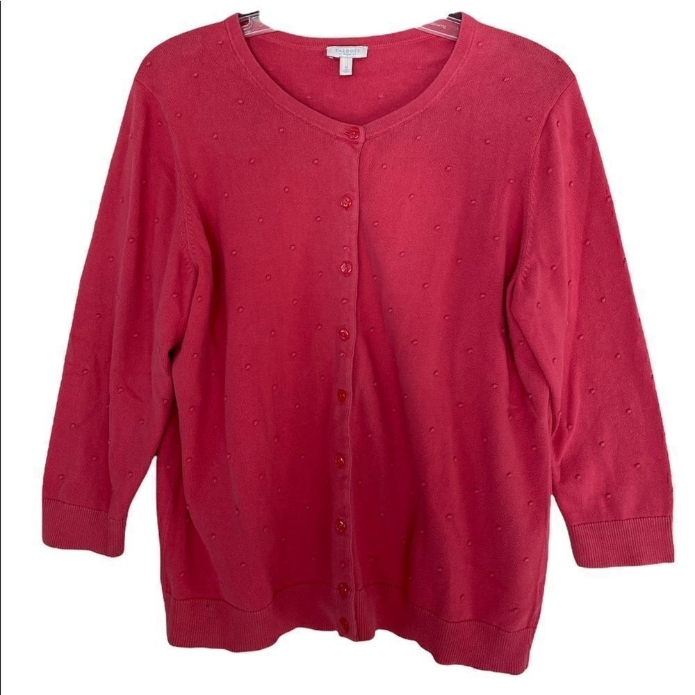 Talbots Woman Buttoned Down 3/4 Sleeve Cardigan